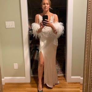 Berlin Feather Bolero Jacket - White